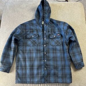 Dickies Blue and Black Plaid Shirt Jacket
